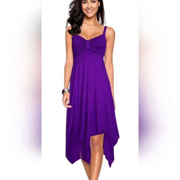 Leadingstar Dresses & Skirts - Chic Asymmetrical Purple Dress **NWOT**